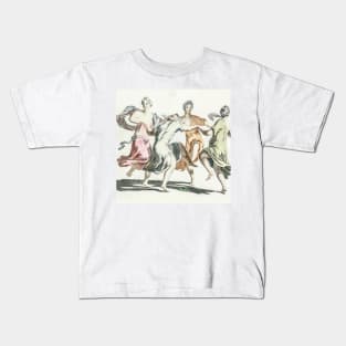 Four Dancing Women by Johan Teyler (1648-1709). Kids T-Shirt